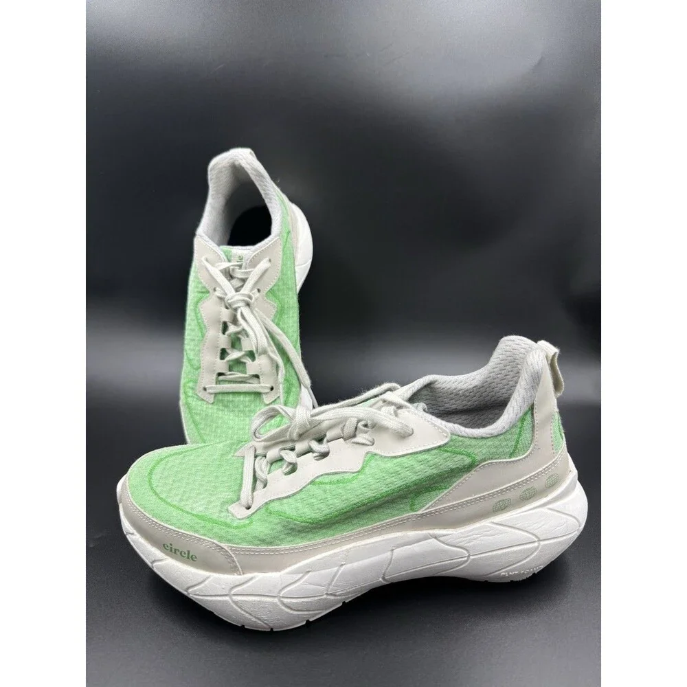 Circle Super Natural Runner Athletic Sneaker Women Sz 8 Green Lightweight Shoes